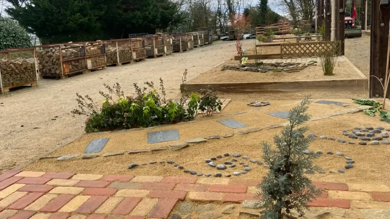 La plateforme d’aménagements paysagers de l’établissement